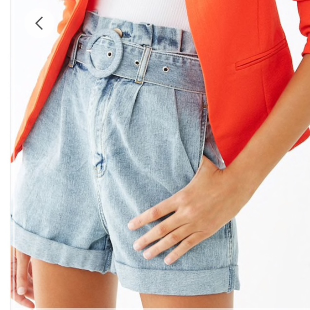 Denim bag shorts